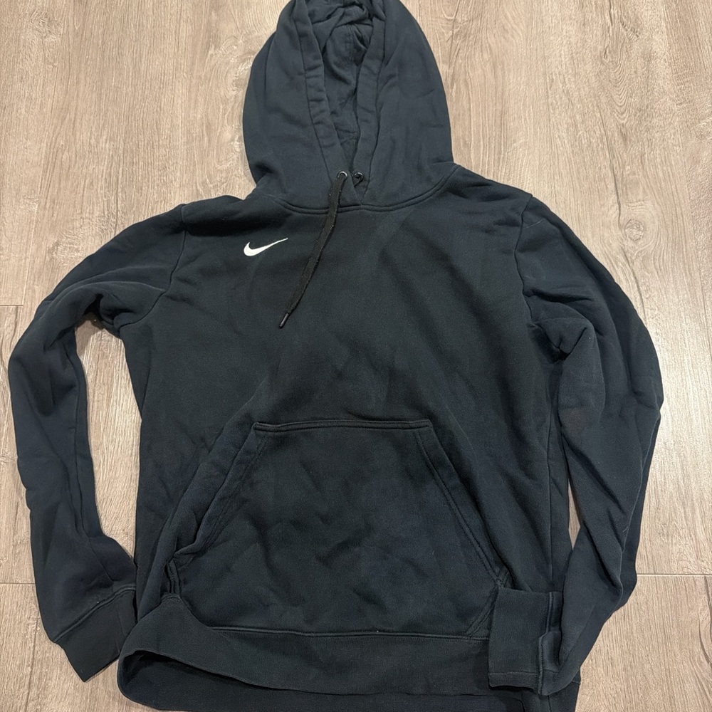 Nike Black Hooded Sweatshirt with White Swoosh